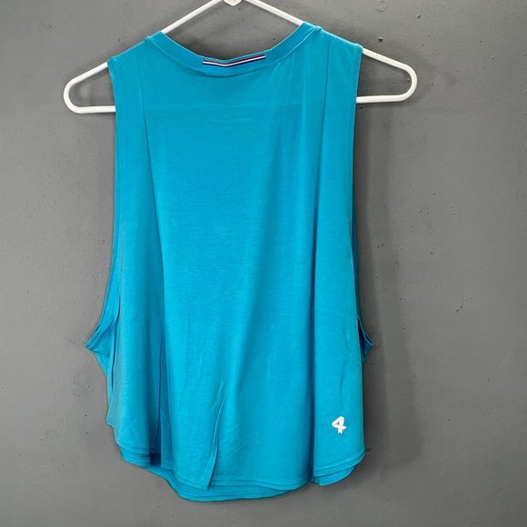 Four Laps FourLaps Curve Tank size L River Blue Loose Flowy Athletic NWT - Picture 4 of 6
